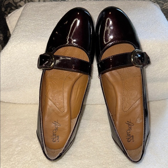 Eurosoft Heels Patent Leather Brown Mary Jane style Women’s 8M - Picture 4 of 9
